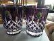 2 Waterford Crystal Lismore Amethyst Double Old Fashioned Tumbler Glass In Box