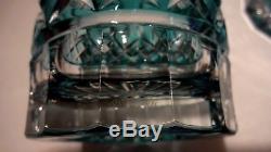 2 Waterford Crystal Lismore Aqua Double Old Fashioned Tumbler Glasses