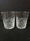 2 Waterford Crystal Lismore Double Old Fashioned Glasses With Panel Bases DOF