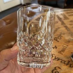 2 Waterford Crystal Lismore Double Old Fashioned Tumbler Glasses 4-3/8 MINT