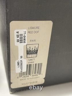 2 Waterford Crystal Lismore Ruby Red Double Old Fashioned Tumbler Glasses 4 3/8