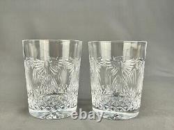 2 Waterford Crystal Millennium Series PEACE Double Old Fashioned Glasses MINT