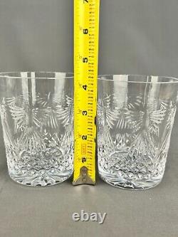 2 Waterford Crystal Millennium Series PEACE Double Old Fashioned Glasses MINT
