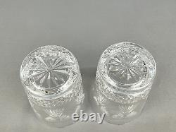 2 Waterford Crystal Millennium Series PEACE Double Old Fashioned Glasses MINT