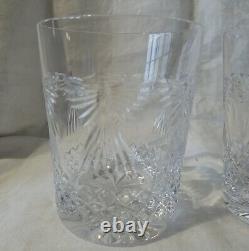 2 Waterford Crystal Millennium Series PEACE Double Old Fashioned Whiskey Glasses