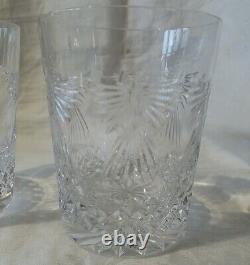 2 Waterford Crystal Millennium Series PEACE Double Old Fashioned Whiskey Glasses