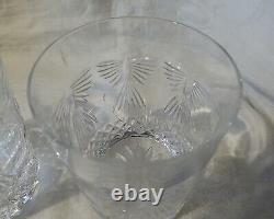 2 Waterford Crystal Millennium Series PEACE Double Old Fashioned Whiskey Glasses