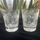 2 Waterford Crystal Millennium Whiskey Double Old Fashioned Happiness Glasses