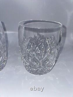 2 Waterford Crystal Rare MONAGHAN Double Old Fashioned Rocks Glasses