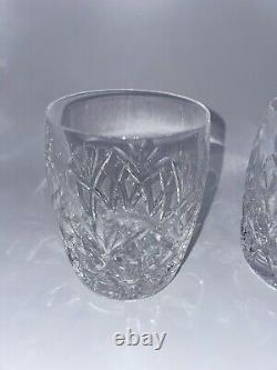 2 Waterford Crystal Rare MONAGHAN Double Old Fashioned Rocks Glasses