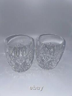 2 Waterford Crystal Rare MONAGHAN Double Old Fashioned Rocks Glasses