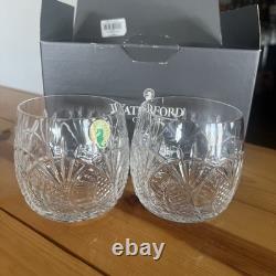 2 Waterford Crystal SEAHORSE DOF Double Old Fashioned Tumbler NEW