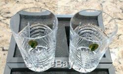 2 Waterford Crystal SPIRIT of AMERICA Double Old Fashioned DOF Tumblers 12oz