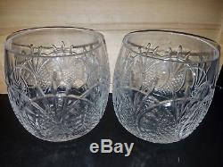 2 Waterford Crystal Seahorse Double Old Fashioned DOF, PAIR