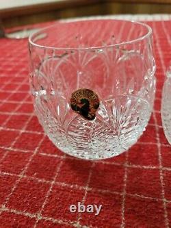 2 Waterford Crystal Seahorse Double Old Fashioned DOF Tumbler Glasses EUC