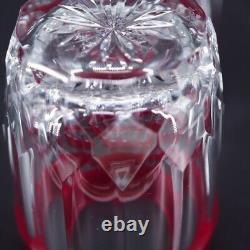 2 Waterford Crystal Simply Red Double Old Fashioned Glasses Ruby Red