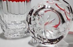 2 Waterford Crystal Simply Red Double Old Fashioned Glasses Ruby Red