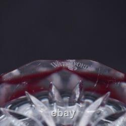 2 Waterford Crystal Simply Red Double Old Fashioned Glasses Ruby Red