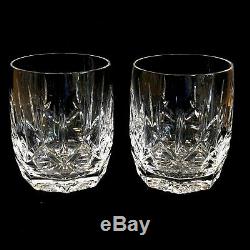 2 Waterford Crystal West Hampton Double Old Fashioned Tumbler Glasses