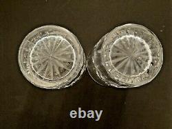 2 Waterford Lismore 4 3/8 Double Old Fashioned Whiskey Glasses Irish Crystal