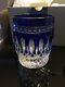 2 Waterford Lismore Cobalt Blue Double Old Fashioned