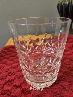 2 Waterford Lismore Double Old Fashion Rocks Whiskey Glasses 14oz Free Shipping