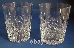 2 Waterford Lismore Double Old Fashioned Dof Glasses Mint Condition 4 1/4