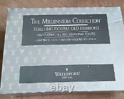 2 Waterford Millennium Double Old Fashioned Glasses-5 Toasts-NIB