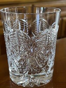 2 Waterford Millennium Happiness Series Double Old Fashioned Drinking Glass