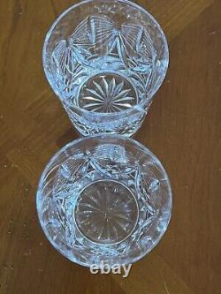 2 Waterford Millennium Happiness Series Double Old Fashioned Drinking Glass