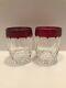 2 Waterford Ruby SIMPLY RED Double Old Fashioned Glasses