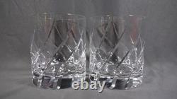 2 x Mikasa Crystal Olympus Double Old Fashioned / Rocks Glasses 3 7/8
