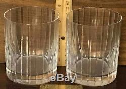 2x Baccarat France Crystal HARMONIE Double Old Fashioned Glasses Tumblers 3-3/4