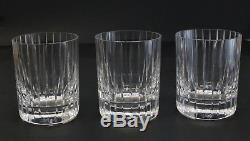 3 Baccarat France Art Glass Double Old Fashioned Tumblers in Harmonie