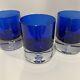 3 Block Stockholm Cobalt Crystal Double Old Fashioned Blown Glass Bubble Base 4