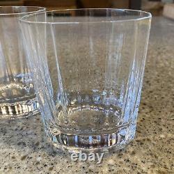 3 DANSK Oval Facette DOUBLE Old Fashioned Glasses IHQ Crystal