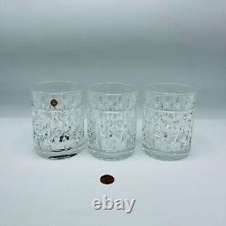 3 Double Old Fashioned Aston Ralph Lauren Crystal Lowball Glasses