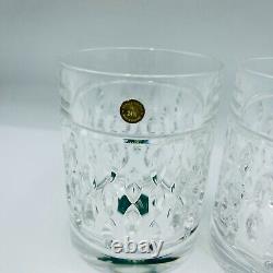 3 Double Old Fashioned Aston Ralph Lauren Crystal Lowball Glasses