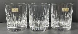 3 Mikasa Crystal PARK AVENUE Double OLD FASHIONED Whiskey Glasses Set of 3