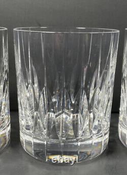 3 Mikasa Crystal PARK AVENUE Double OLD FASHIONED Whiskey Glasses Set of 3