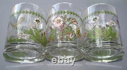 3 Mint Portmeirion BOTANIC GARDEN Double Old-Fashioned Glasses, 12 oz