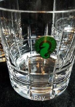 3 New Waterford Crystal Short Stories Cluin Double Old Fashioned Rocks Glasses