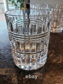 (3) Ralph Lauren Ettrick Double Old Fashioned Crystal Glasses 10.8 oz