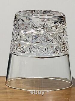 3 Rare Vintage Webb Crystal double old fashioned whiskey Glasses DISCONTINUED
