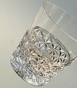 3 Rare Vintage Webb Crystal double old fashioned whiskey Glasses DISCONTINUED