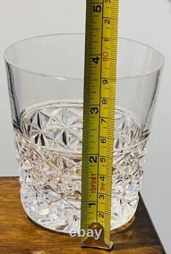 3 Rare Vintage Webb Crystal double old fashioned whiskey Glasses DISCONTINUED