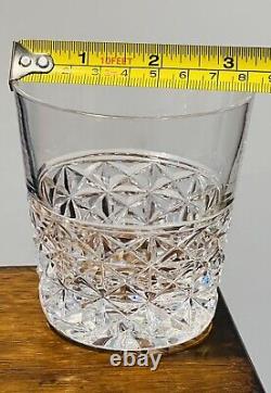3 Rare Vintage Webb Crystal double old fashioned whiskey Glasses DISCONTINUED