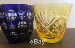 3 Signed Faberge Double Old Fashioned Rocks Whiskey Glasses Highball