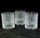 3 (Three) FABERGÉ WAFFLE Cut Lead Crystal DBL Old Fashioned Glasses-DISCONTINUED
