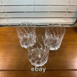 3 Used Mikasa Crystal Olympus Double Old Fashioned DOF Rocks Glasses